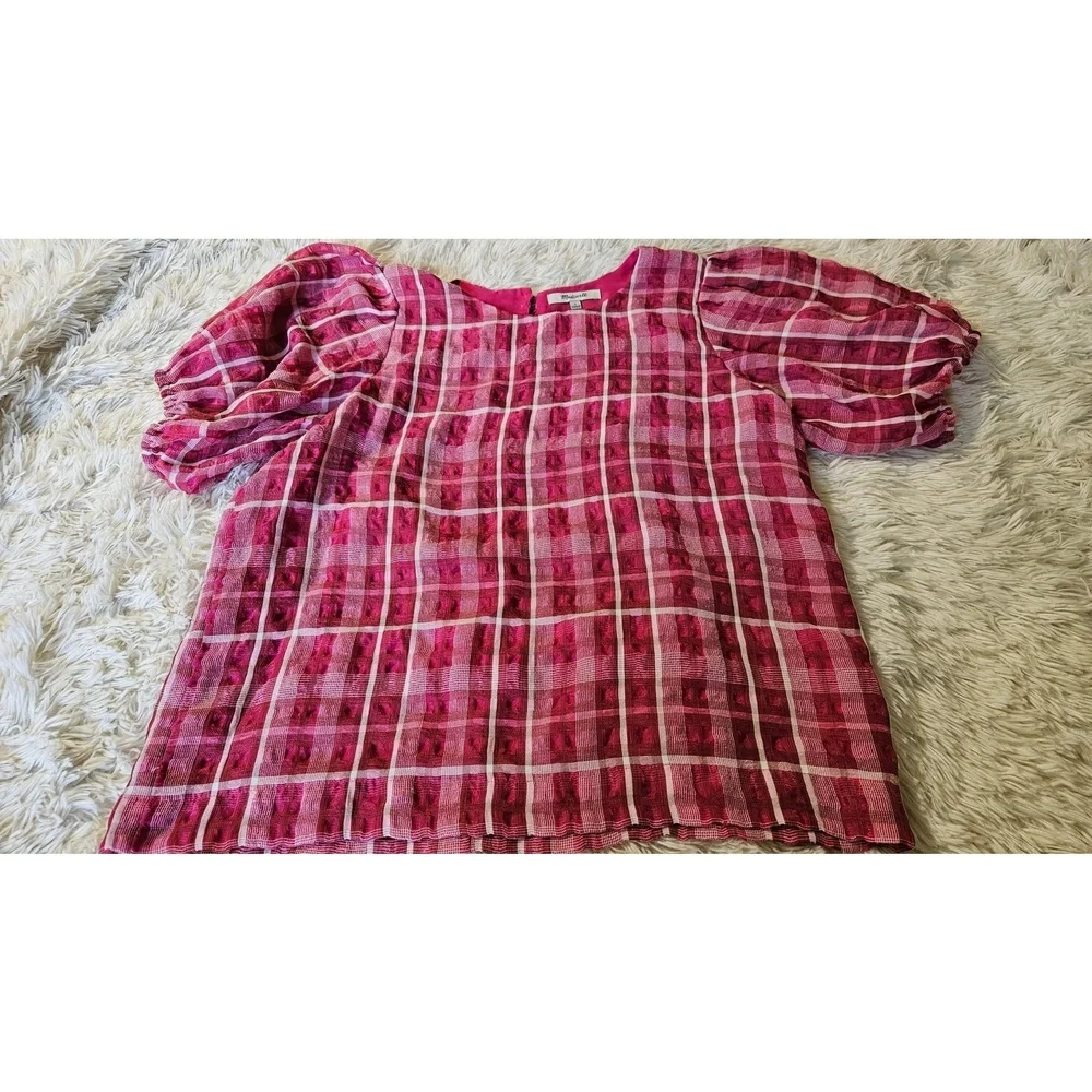 Madewell plaid puff